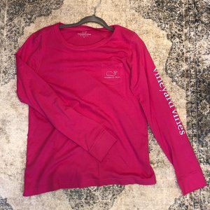 Vineyard Vines Women’s Pink Long Sleeve T-shirt Shirt Top Size Small